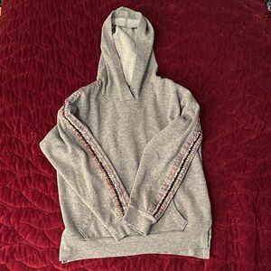 Wonder Nation Gray Hoodie with Sequin Embellishments On Sleeves